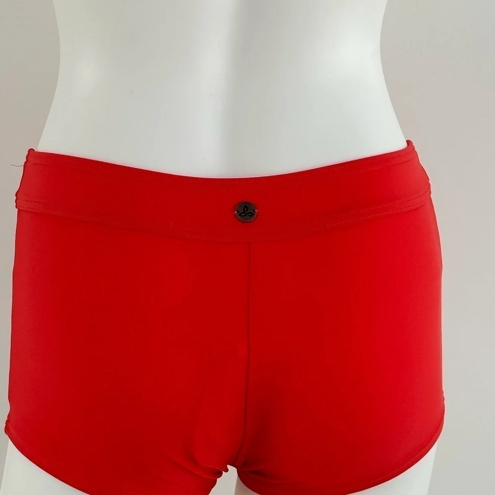 prAna Raya Boyshort Bikini Bottom Carmine Pink XS NWT